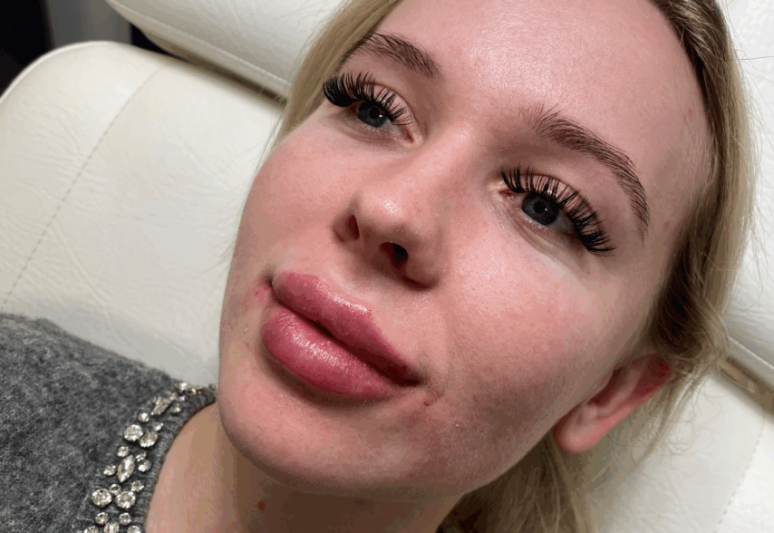 Læber behandlet med 1ml filler